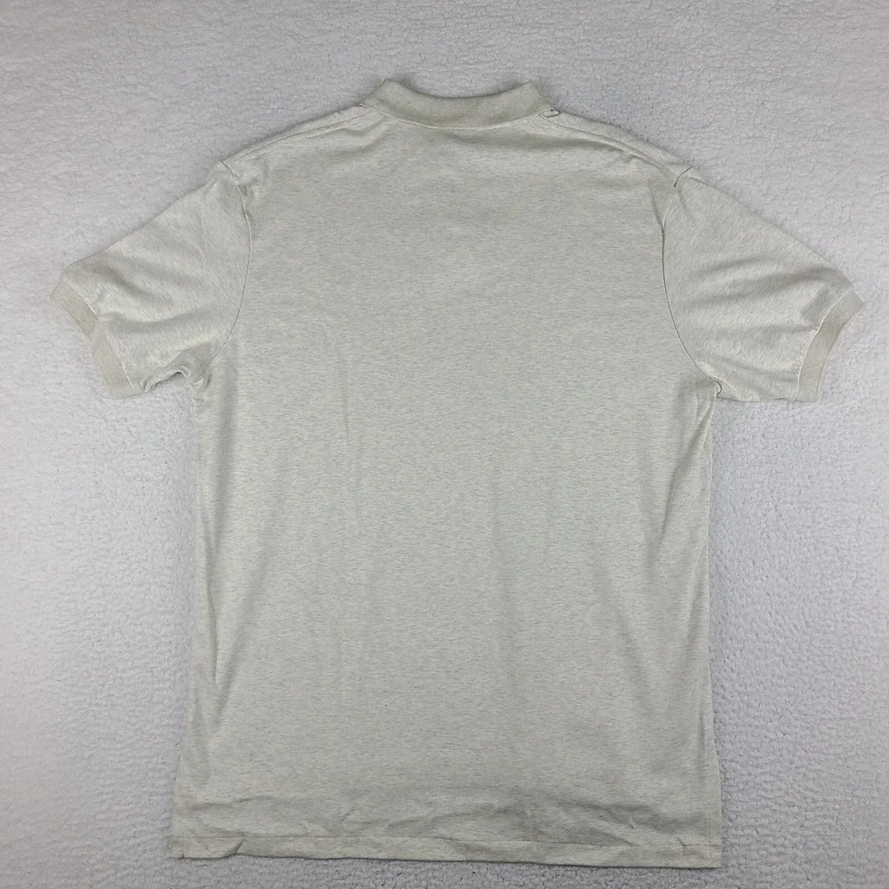Polo Ralph Lauren Polo Shirt Mens Large Beige‎ 100% Cotton Performance Vintage